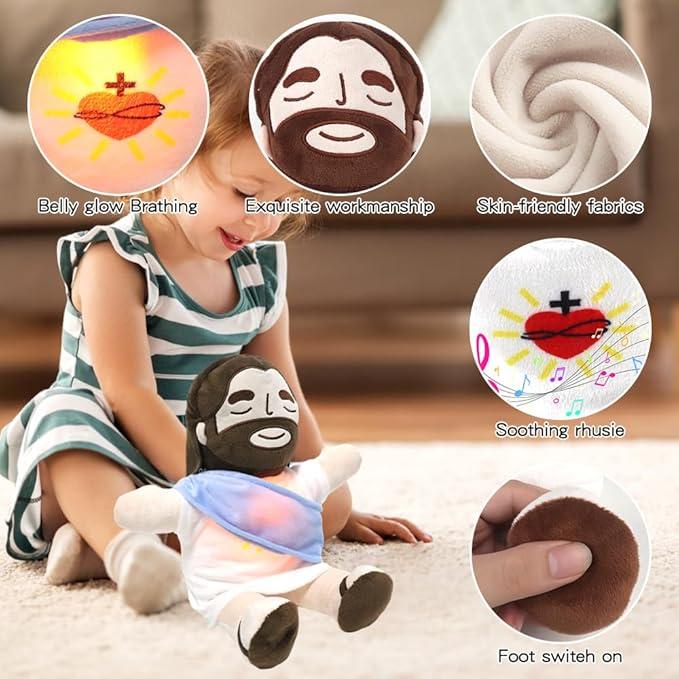Peluche de Jesús que respira